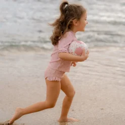 Little Dutch Zwemshirt korte mouw - Lichtroze - Sunny Flowers