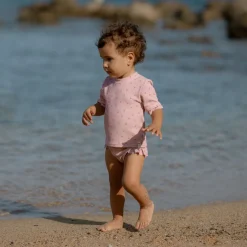 Little Dutch Zwemshirt korte mouw - Lichtroze - Sunny Flowers
