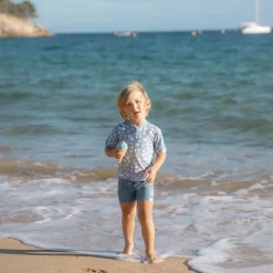 Little Dutch Zwemshirt korte mouw - Lichtblauw - Sea Life