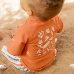 Little Dutch Zwemshirt korte mouw - Rood - Sea Life