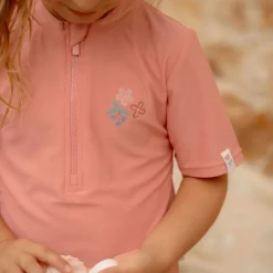 Little Dutch Zwemshirt korte mouw - Roze - Sunny Flowers